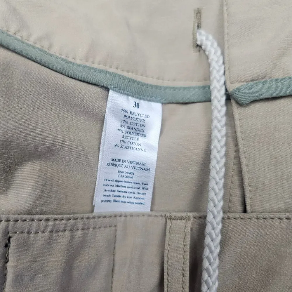 FAHERTY NWOT All Day Shorts Men's XL Khaki Performance Stretch Drawstring Beach